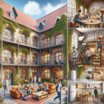 dormitory-style accommodations in Europe for students